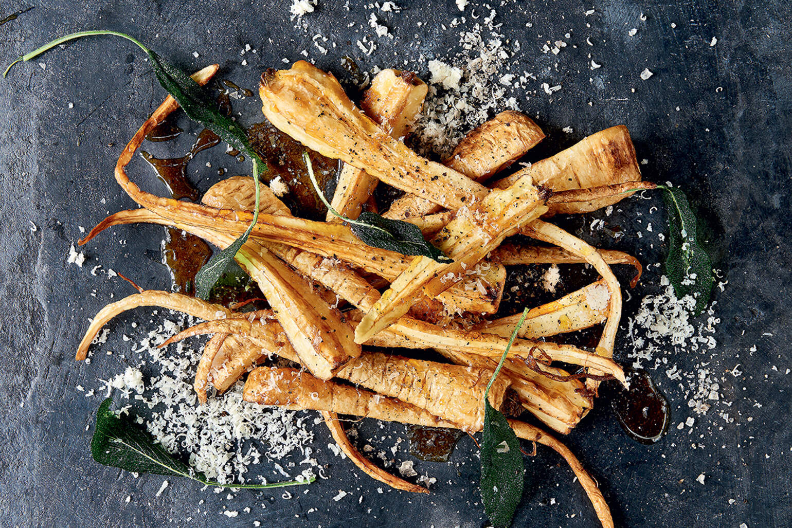 Crispy parsnips with maple syrup recipe