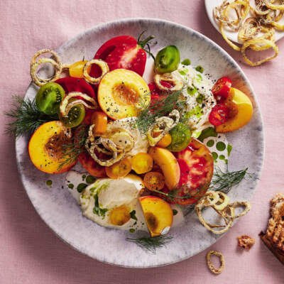 Peach-and-tomato salad