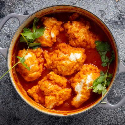 Moroccan soup with pulses and easy drop dumplings